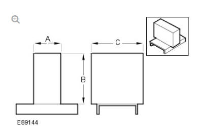 Rear support block dimensions