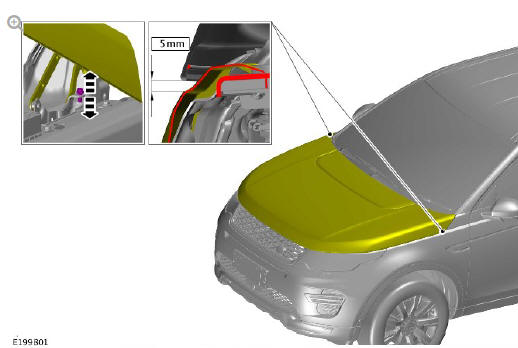 Vehicle specific information and tolerance checks hood alignment