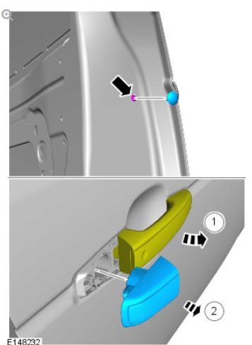 Exterior front door handle (G1794532) removal and installation