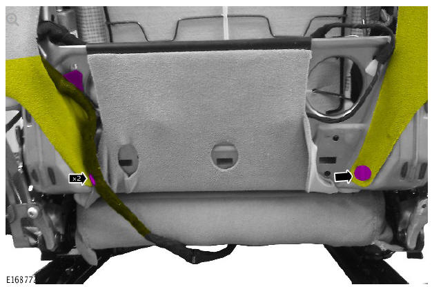 Front row seat track - vehicles with- power seats (G1780408) removal and installation