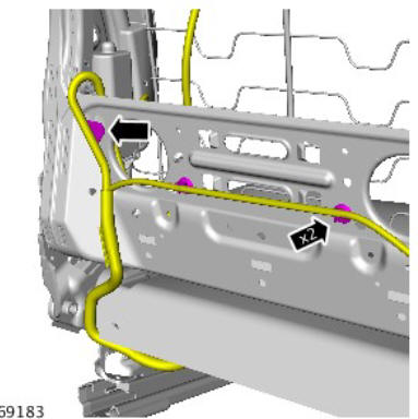 Front row seat track - vehicles with- power seats (G1780408) removal and installation