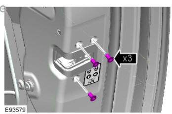 Rear door latch (G1791774) removal and installation