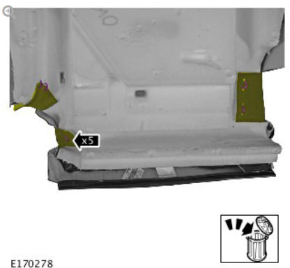 Rear seat backrest cover (G1796021) removal and installation