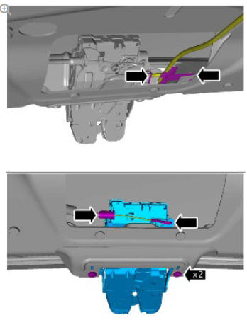 Liftgate latch (G1794531) removal and installation