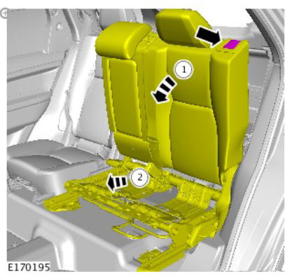 Rear seat (G1817116) removal and installation