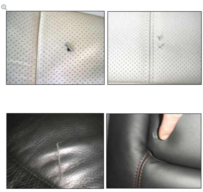 Examples of Damage to Seat Cover