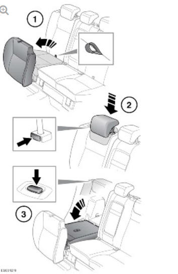 SECOND ROW SEAT FOLDED POSITION - FIXED SEAT (5 SEAT VEHICLE)