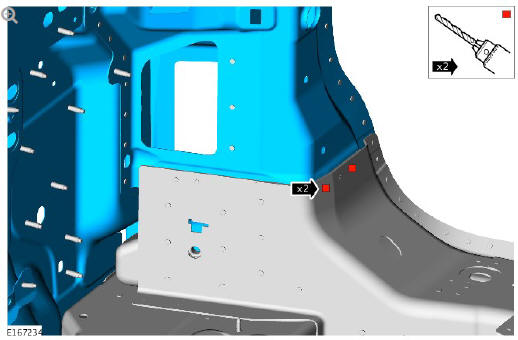 Rear end sheet metal repairs inner quarter panel assembly (G1770950) - Installation