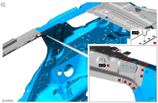 Rear end sheet metal repairs inner quarter panel assembly (G1770950) - Installation