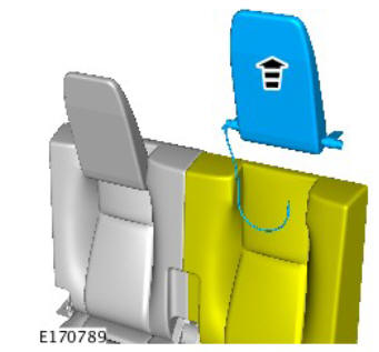 Third row seat head restraint (G1808277) removal and installation