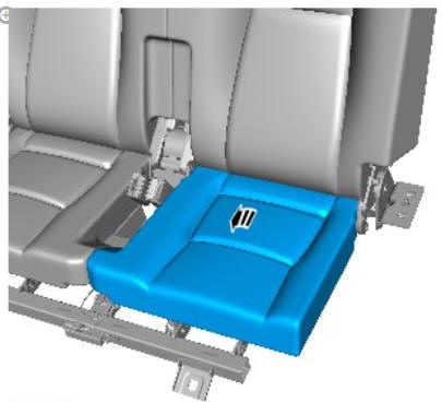 Third row seat cushion cover (G1808262) removal and installation