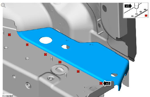 Rear end sheet metal repairs rear floor side extension (G1770934) - Installation