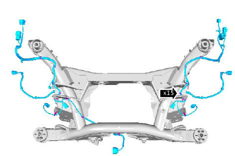 Uni-body, subframe and mounting system rear subframe - FWD (G1799046) - Installation