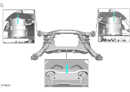 Uni-body, subframe and mounting system rear subframe - FWD (G1799046) - Removal
