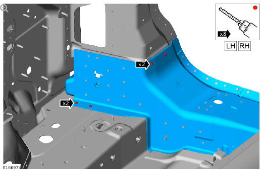 Rear end sheet metal repairs back panel inner (G1770945) - Installation