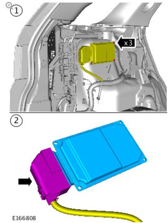 Vehicle dynamic suspension integrated suspension control module (G1779914) removal and installation