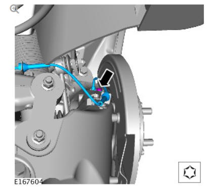 Anti-lock control rear wheel speed sensor (G1781461) removal and installation