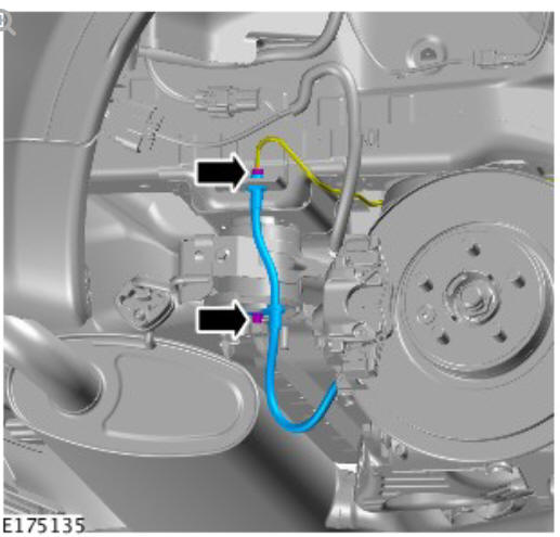 Rear disc brake brake caliper (G1785110) - Removal 