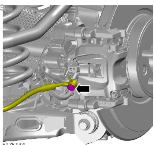 Rear disc brake brake caliper (G1785110)  - Installation
