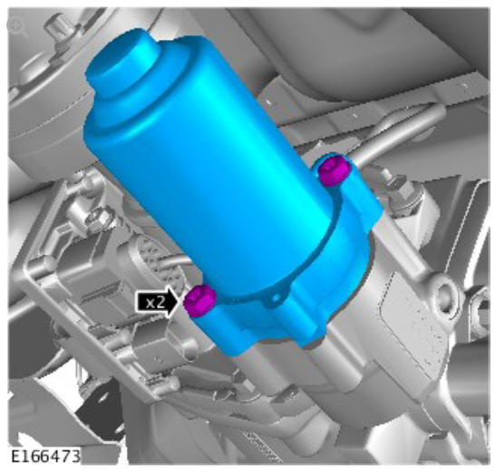 Rear drive axle_differential - Vehicles without- Active driveline active on-demand coupling oil pump (G1775372) Removal and installation