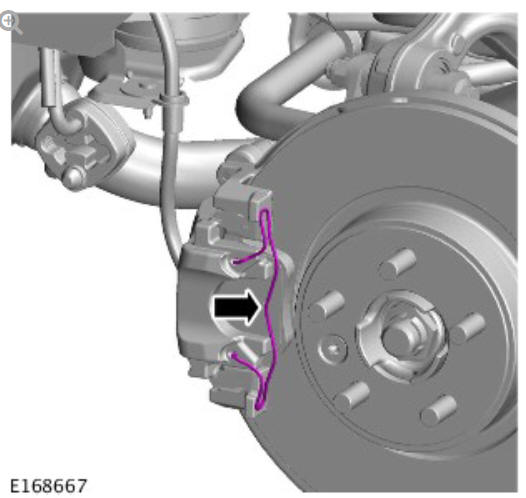 Rear disc brake brake caliper (G1785110)  - Installation