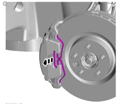 Front disc brake brake caliper (G1785105) removal and installation
