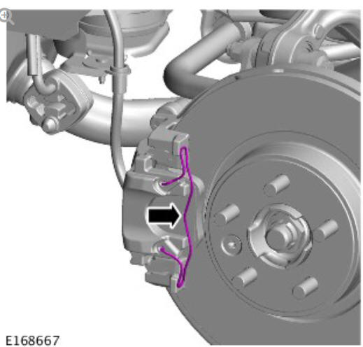 Rear disc brake brake caliper anchor plate (G1785111) removal and installation