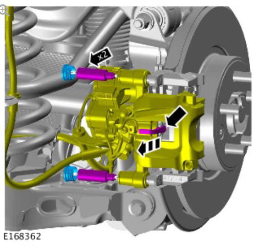 Rear disc brake brake caliper anchor plate (G1785111) removal and installation