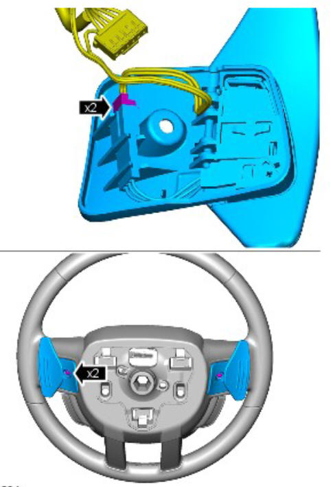 Steering column steering wheel (G1775242) removal and installation