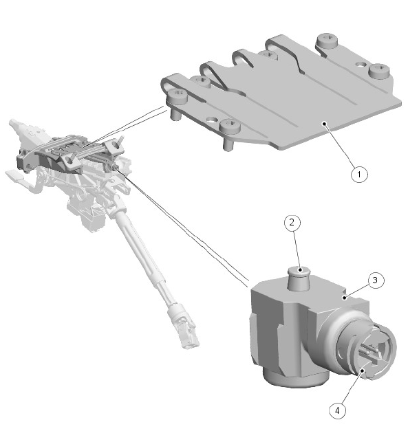 STEERING COLUMN COLLAPSE ACTUATOR (NAS ONLY)