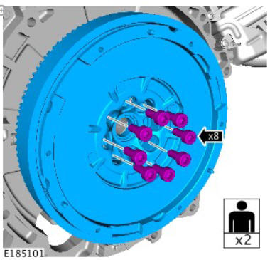 Engine - Ingenium i4 2.0l Diesel Flywheel (G1875896) Removal and Installation