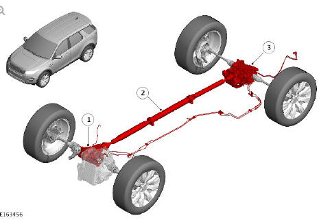 COMPONENT LOCATION - VEHICLES WITH ACTIVE DRIVELINE