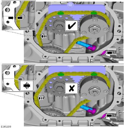 Engine - Ingenium i4 2.0l Diesel Upper Timing Chain (G1875889) / Installation