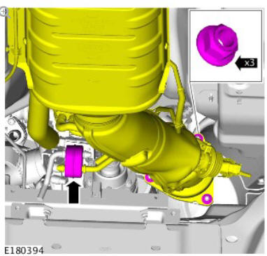 Exhaust - Ingenium i4 2.0l Diesel Diesel Particulate Filter - Vehicles With- Diesel Exhaust Fluid (G1880492) / Removal Installation