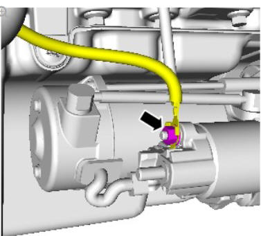Starting System - Ingenium i4 2.0l Diesel Starter Motor (G1879568) Removal and Installation