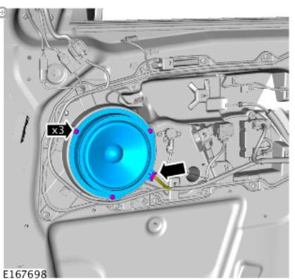 Front Door Speaker (G1785139) / Removal and Installation